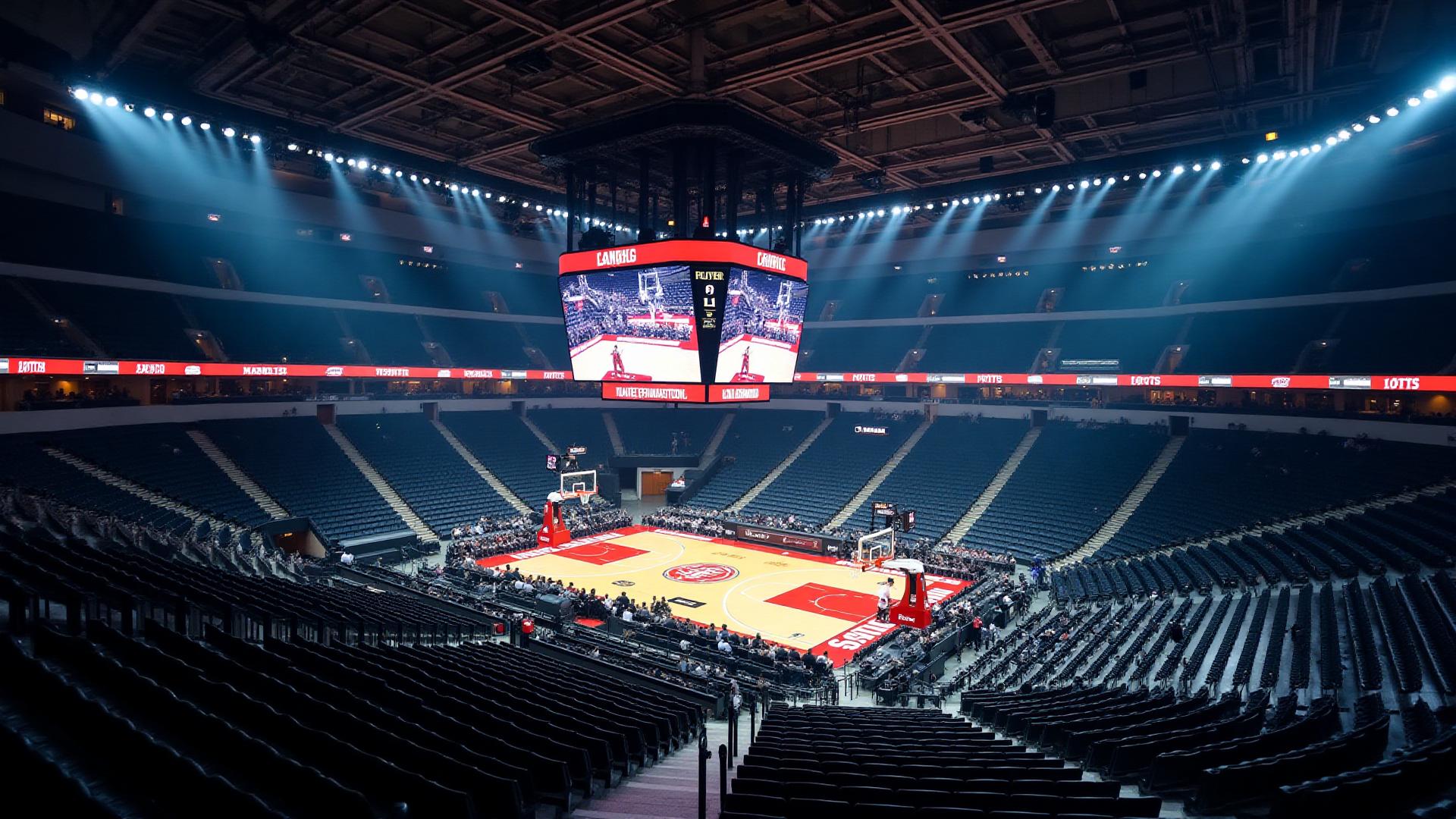 Image héro présentant LED Solutions for Basketball - spécialisé basketball