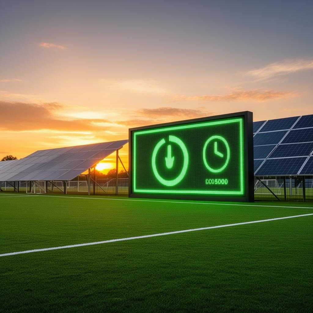 Écran LED éco-responsable avec panneaux solaires